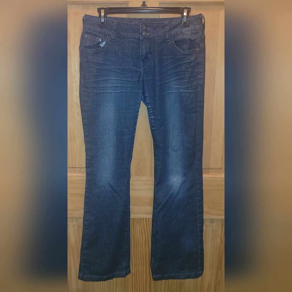 Delias Junior Blue Jeans Reese Double Button Zip Closure. Size 7/8 S.